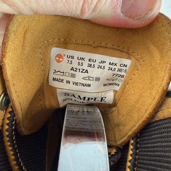 Timberland Silver Blossom Ankle Boot Women's 7.5 Brown Leather Lace-Up A21ZA - Picture 9 of 9